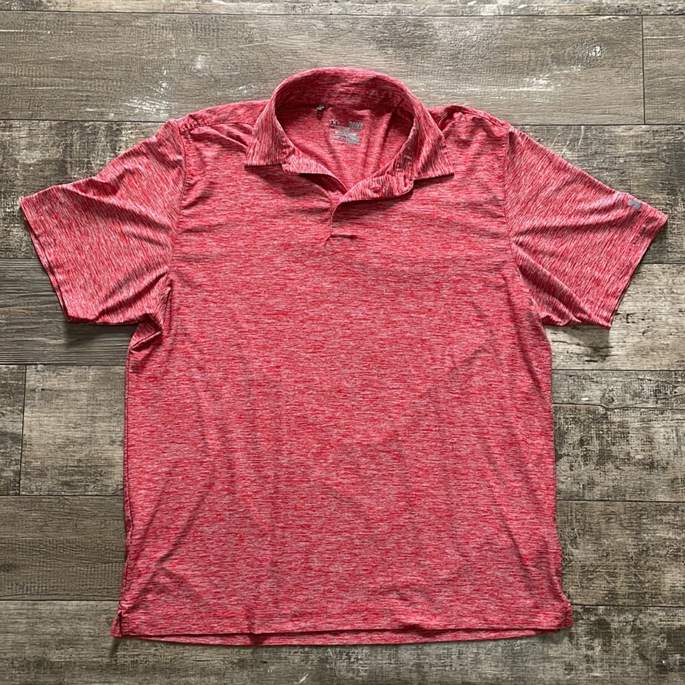 Red Under Armour Heat Gear Polo